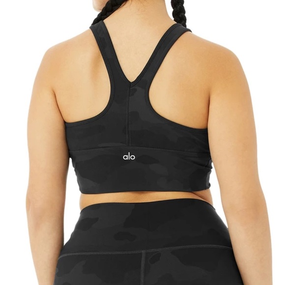 New alo yoga Wild Thing Vapor Bra in Army Print - Picture 5 of 8